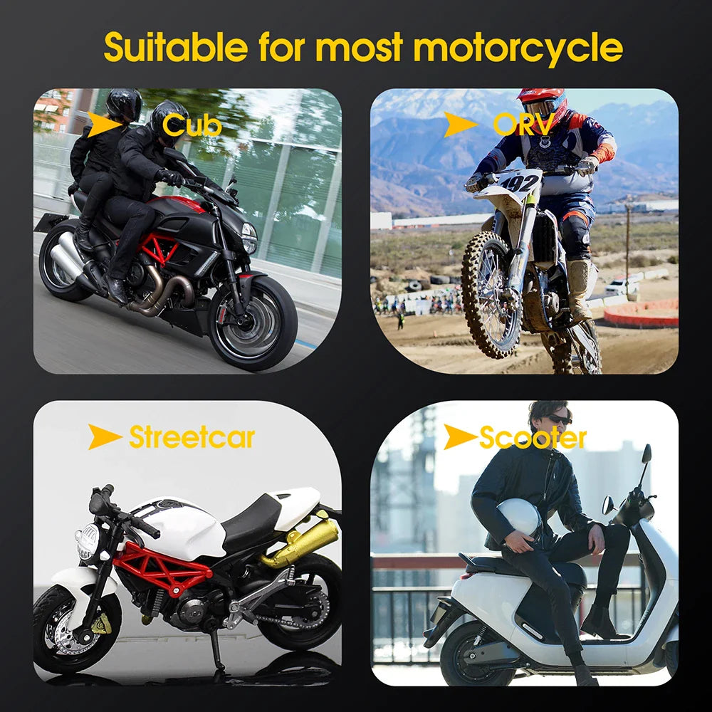 Motorcycle TPMS Bluetooth 4.0/5.0 Tire Pressure Monitoring System – 2 Sensors Pit Bike Tyre Tester Diagnostic Set
