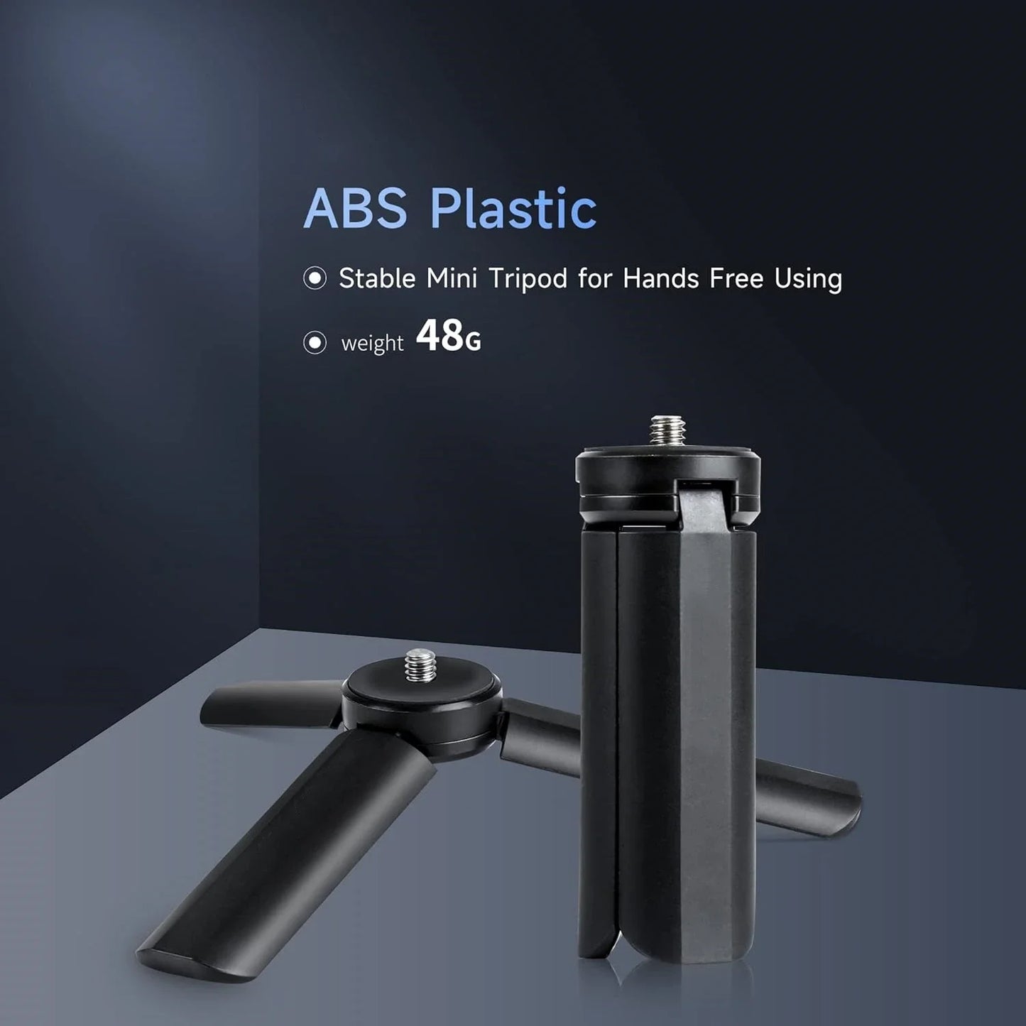 Portable Mini Table Tripod Stand - 1/4'' Screw for GoPro, Camera, Video Vlog, Ring Light, Phone & Gimbal