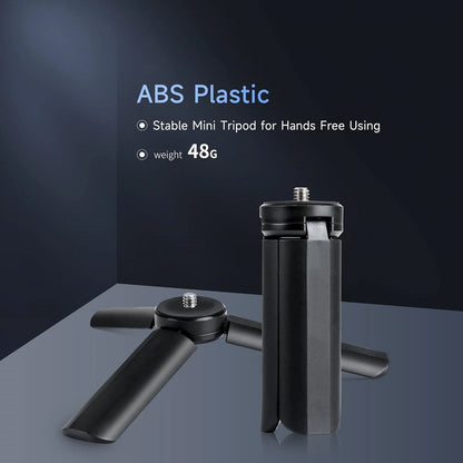 Portable Mini Table Tripod Stand - 1/4'' Screw for GoPro, Camera, Video Vlog, Ring Light, Phone & Gimbal