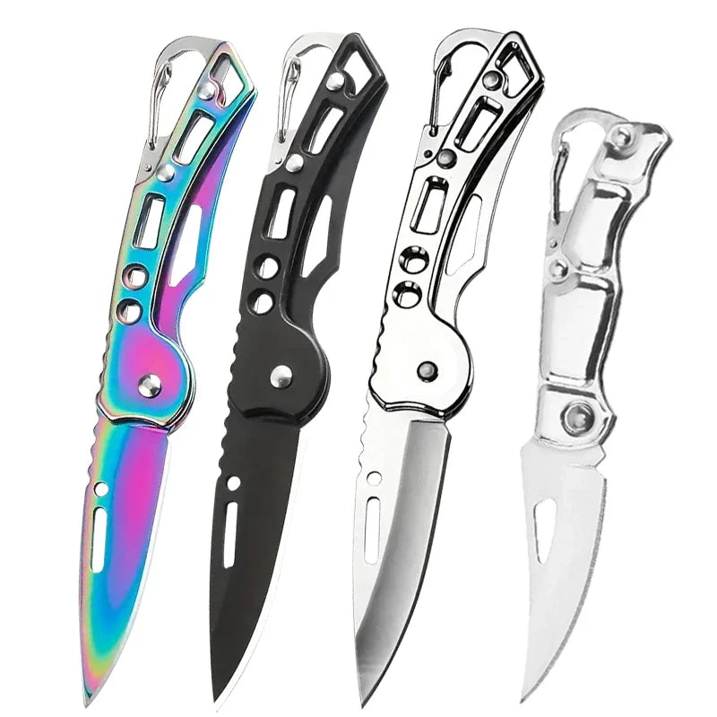 Folding Fruit Knife - Stainless Steel Outdoor Knife with Non-Slip Handle, Ideal for Kitchen and Pocket Use