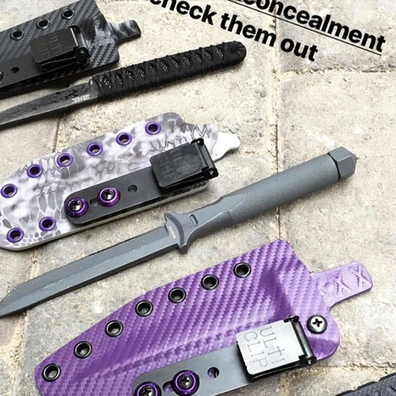 Universal Ulticlip Metal Belt Clips – Kydex Holster & Knife Clips in S and L Sizes