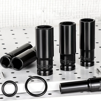 1/2" Drive Deep Impact Socket – Metric Wrench Socket for Pneumatic Tools, Tire Removal & Heavy-Duty Automotive Use
