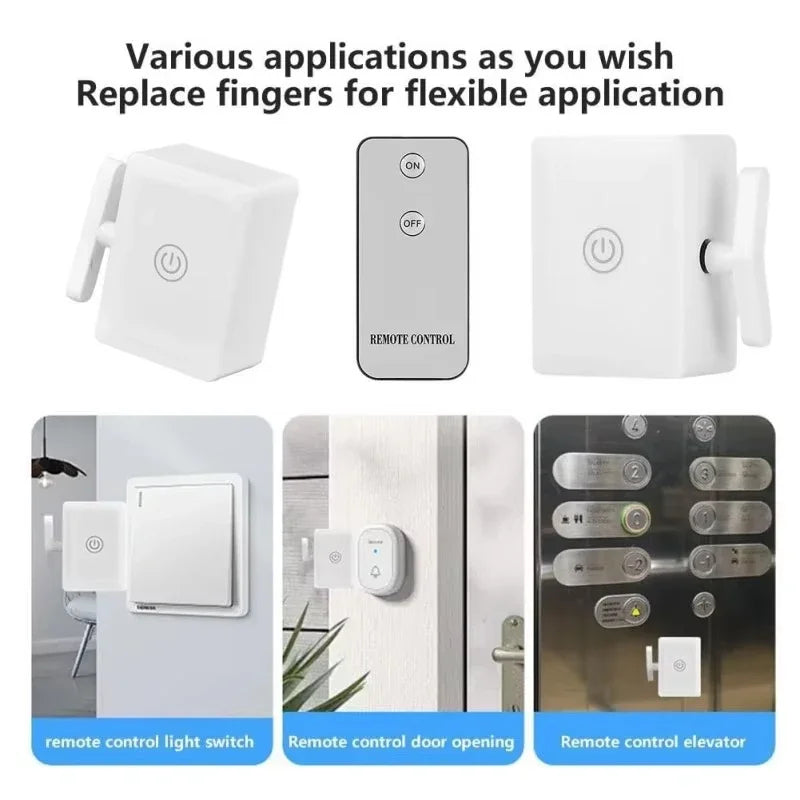 Wireless Remote Control Button Pusher Switch – Wiring-Free Automatic On/Off Light Controller Lazy Smart Switch Tool