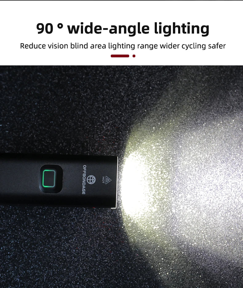 OFFBONDAGE 1000 Lumen Bicycle Light - USB Charging Bike Headlight & Power Bank | MTB & Road Highlight Flashlight for Handlebar