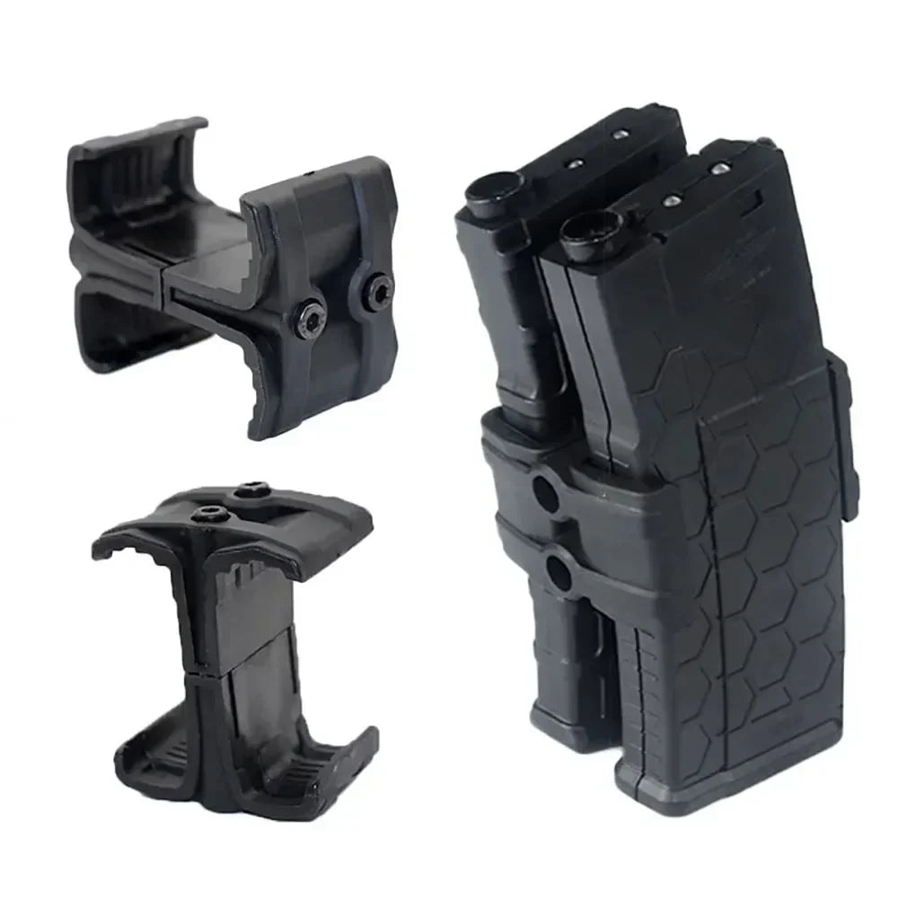 Universal Dual Parallel Rifle Magazine Clip — AK, AR15, M4 Speed Loader Accessory