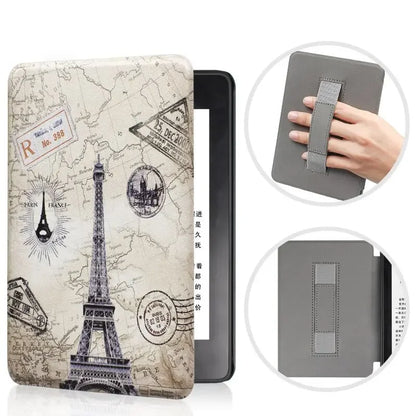 SA568B Leather Case for Kindle Paperwhite 12th Gen 2024 Signature Edition – 7-Inch Cover with Hand Strap & Auto Sleep