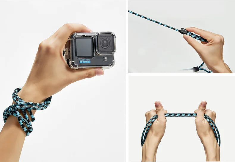 Protective White TPU Housing Case with Lens Cap Strap for GoPro Hero 9 10 11 12 13 Black Accessories