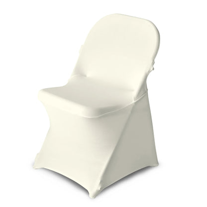 READOR White Spandex Chair Covers – 30/50/100Pcs Stretch Slipcovers for Wedding, Party & Banquet Folding Chairs