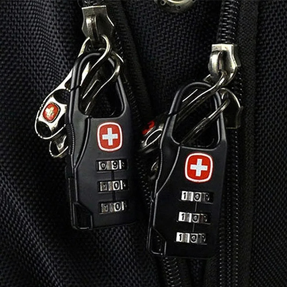 1-5PCS Portable Alloy Lock Padlock | Outdoor Travel Luggage, Zipper, Backpack & Handbag Anti-Theft Combination Code Lock