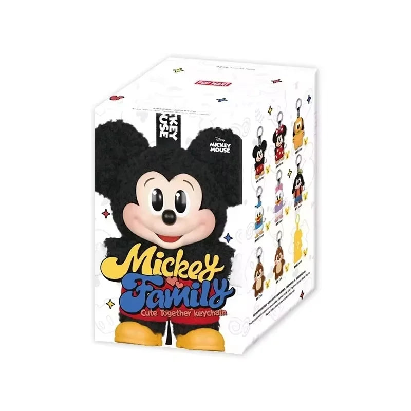 Pop Mart Mickey Family Keychain Series — Cute Vinyl Doll Blind Box, Anime Figure Decoration, Custom Kid Gift