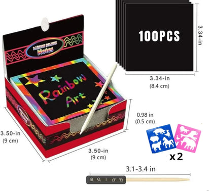 Dazzling Scratch Painting Kit – Parent-Child Interactive Handmade Art & Note Cards