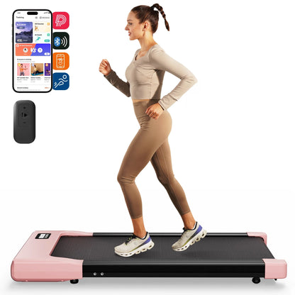 2-in-1 Walking Pad Under Desk Treadmill – Portable 2.5HP Home & Office Treadmill with Remote Control and LED Display