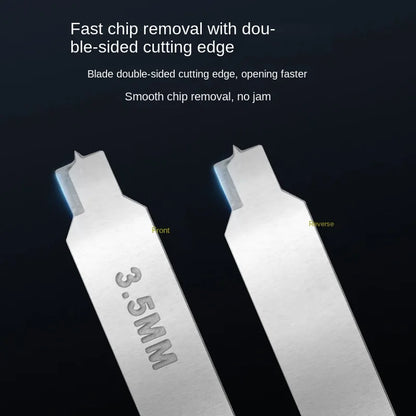 MS108 Flat Bottom Hole Drilling Tool Set with Handle – Etched Sheet Craft Knife for Model Building & DIY Military Kits