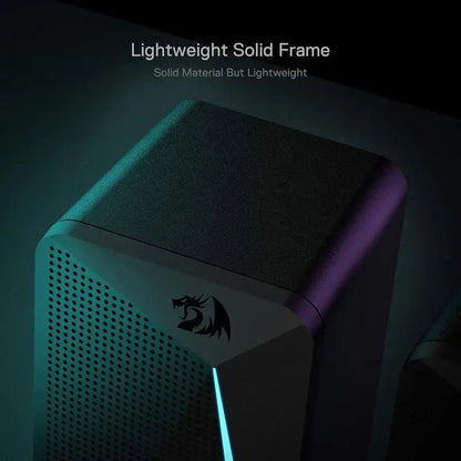 Redragon GS510 Waltz RGB 2.0 Desktop Speakers — PC Stereo with 4-Mode LED Backlight