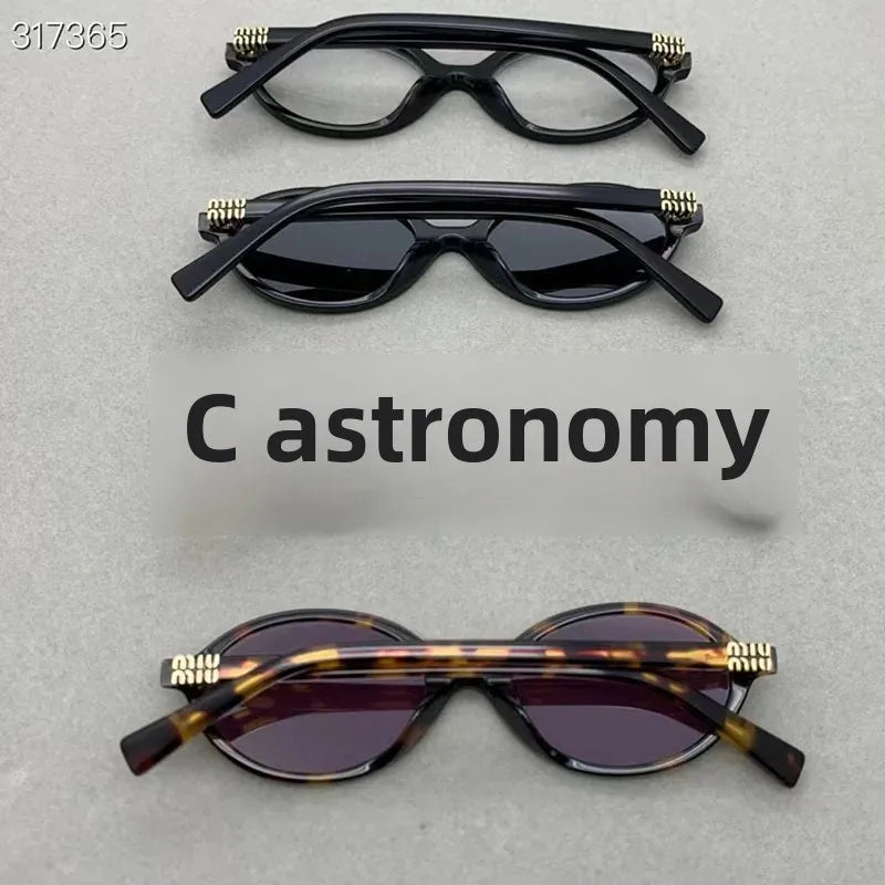 Zhang Yuan Vintage Oval Glasses — English Version Luminous Frame for Men & Women, Fashionable Bookworm Style Eyewear