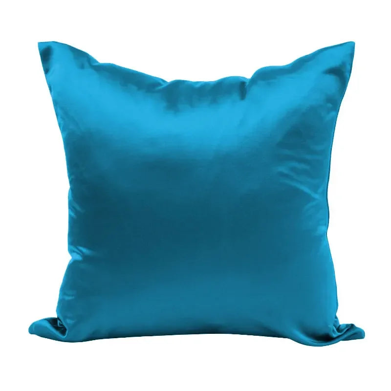 Silky Satin Pillow Cover - Smooth Decorative Cushion Case for Sofa & Bed