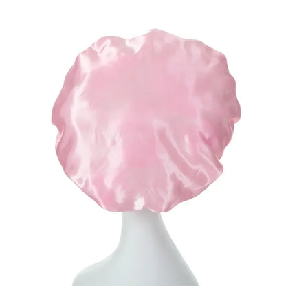 Double Layer Silky Bonnet: Women's Night Sleep & Shower Hair Cap