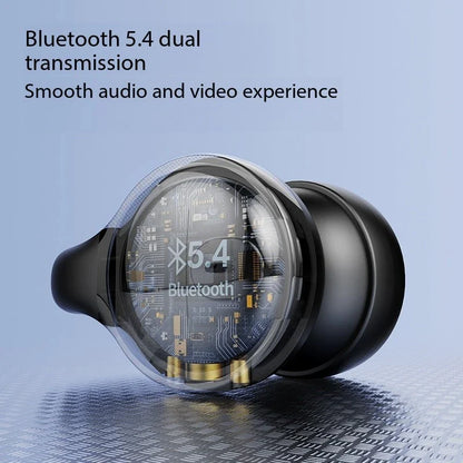 Wireless Bluetooth Earphones with Mirror Display – Soft Silicone Ear Clip, Noise Reduction, HD Sound, Lossless Audio for Sports