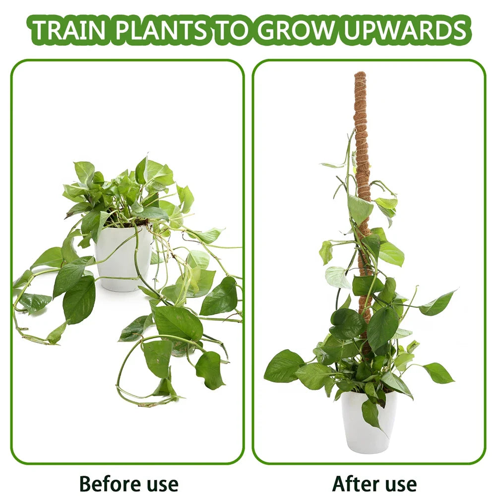 Bendable Coco Coir Moss Pole Plant Cage - Support Extension for Monstera & Climbing Plants - Ideal for Garden Growth