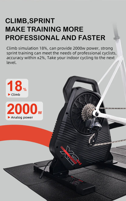 ThinkRider X2Max Smart Bike Trainer — MTB & Road Bicycle Home Trainer with Built-In Power Meter