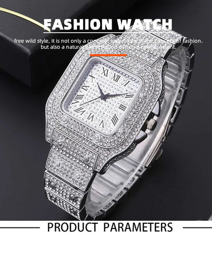 Luxury Silver Stainless Steel Quartz Watch for Men – Dainty Business Casual Wristwatch