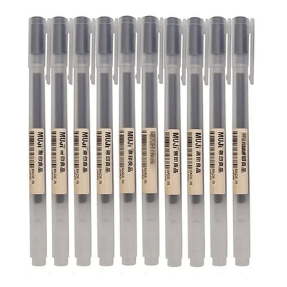 MUJI Gel Pen Set - 6 or 8 Pack 0.38mm/0.5mm Fine Point Black, Blue & Red Japanese Stationery