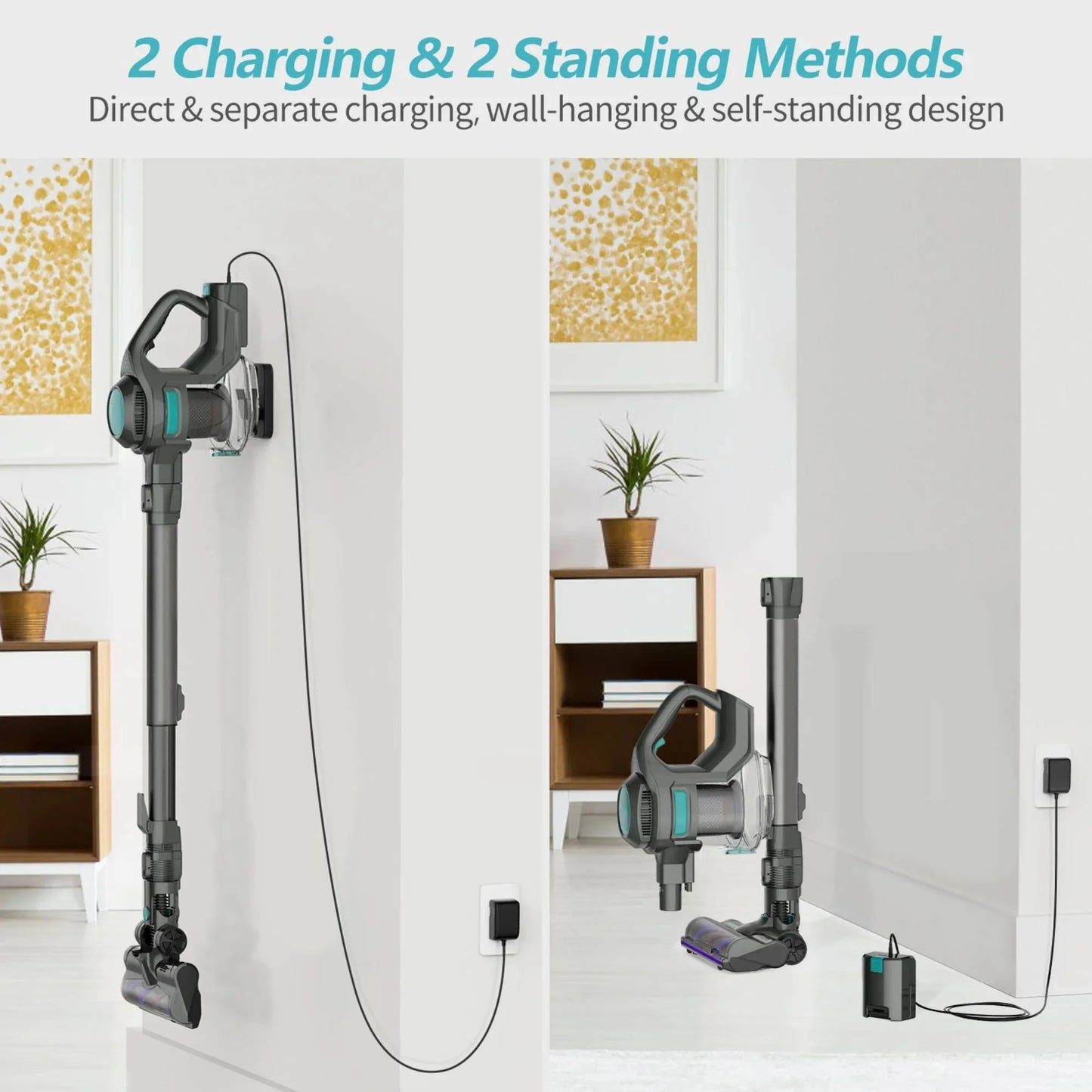 Cordless Stick Vacuum Cleaner – Lightweight, Powerful Suction for Home, Carpet, and Pet Hair