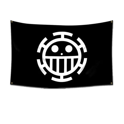One Piece Pirate Skull Flag – Luffy Straw Hat Pirates Wall Decor & Banner for Kids' Bedroom, Gift