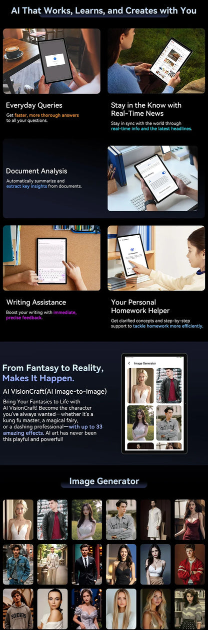 Blackview MEGA 8 Tablet – 13" FHD+ 90Hz Display, 11000mAh, Android 15, 50MP Camera, 4 Speakers, 4G Pad PC