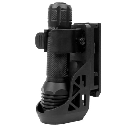 Tactical Baton Holder: 360 Degree Rotating Holster for Expandable Baton, Open Top Spray Case, Flashlight Tool Pouch for Duty Belt