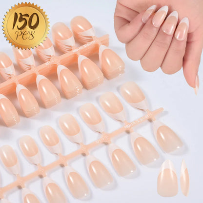 576PCS Colorful Press-On Fake Nails Set – Black & Red Oval/Square Short Full Cover Nail Tips for Salon-Style Nail Art