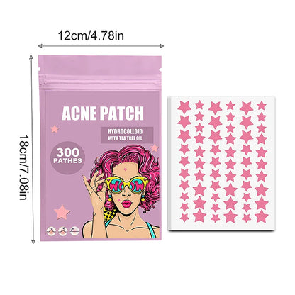 300/600/1200pcs Star Pimple Patches – Colorful Invisible Acne Spot Stickers for Skin Care and Face Concealer