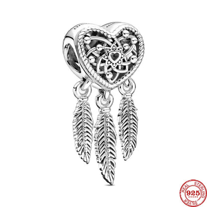 Europe 925 Silver Family Charm Pendant - Boy, Girl, Mom & Sisters Bead for Pandora Bracelet, Sparkling Dangle Jewelry