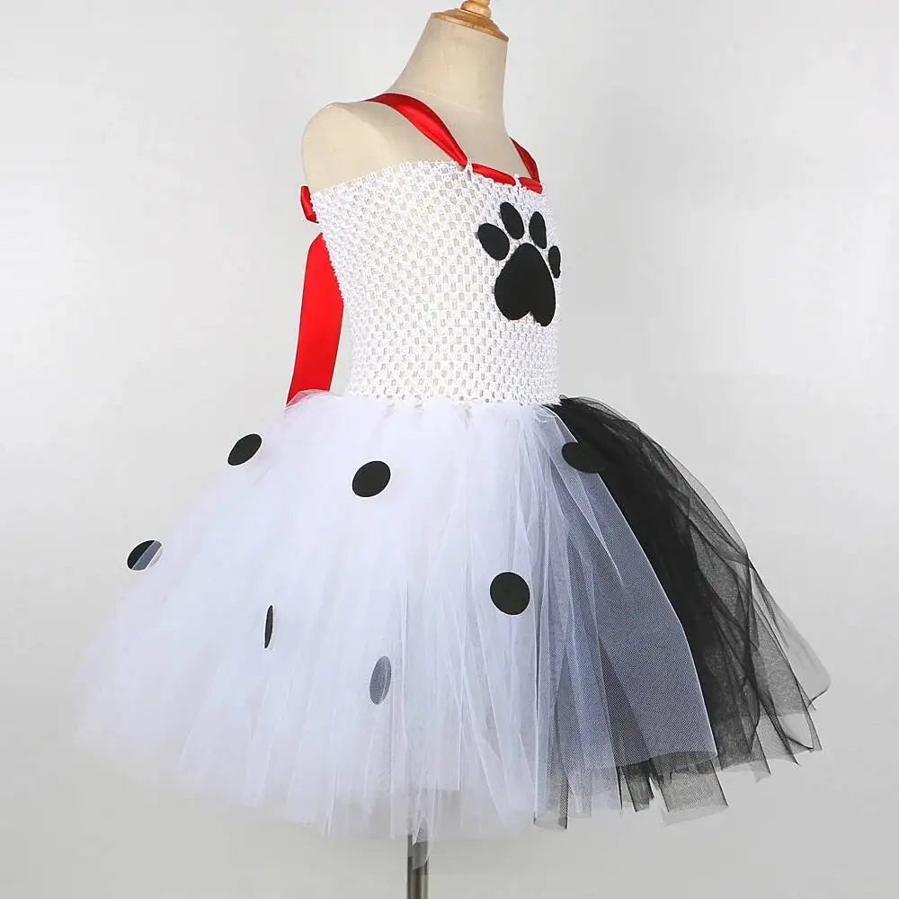 Dalmatians Dog Tutu Dress - Cute Spotted Puppy Costume for Baby Girls & Kids