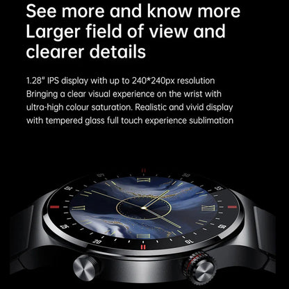 2024 GPS ECG+PPG Smartwatch for Men — Bluetooth Call Sports Bracelet with NFC, Waterproof, Custom Watch Face for iOS & Android