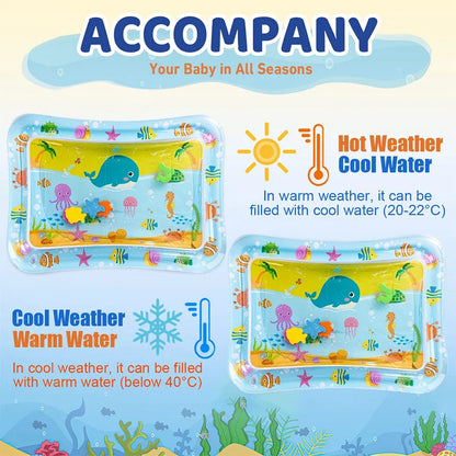 Inflatable Baby Water Play Mat – PVC Tummy Time Cushion for Toddlers, Early Education & Development Activity Toy