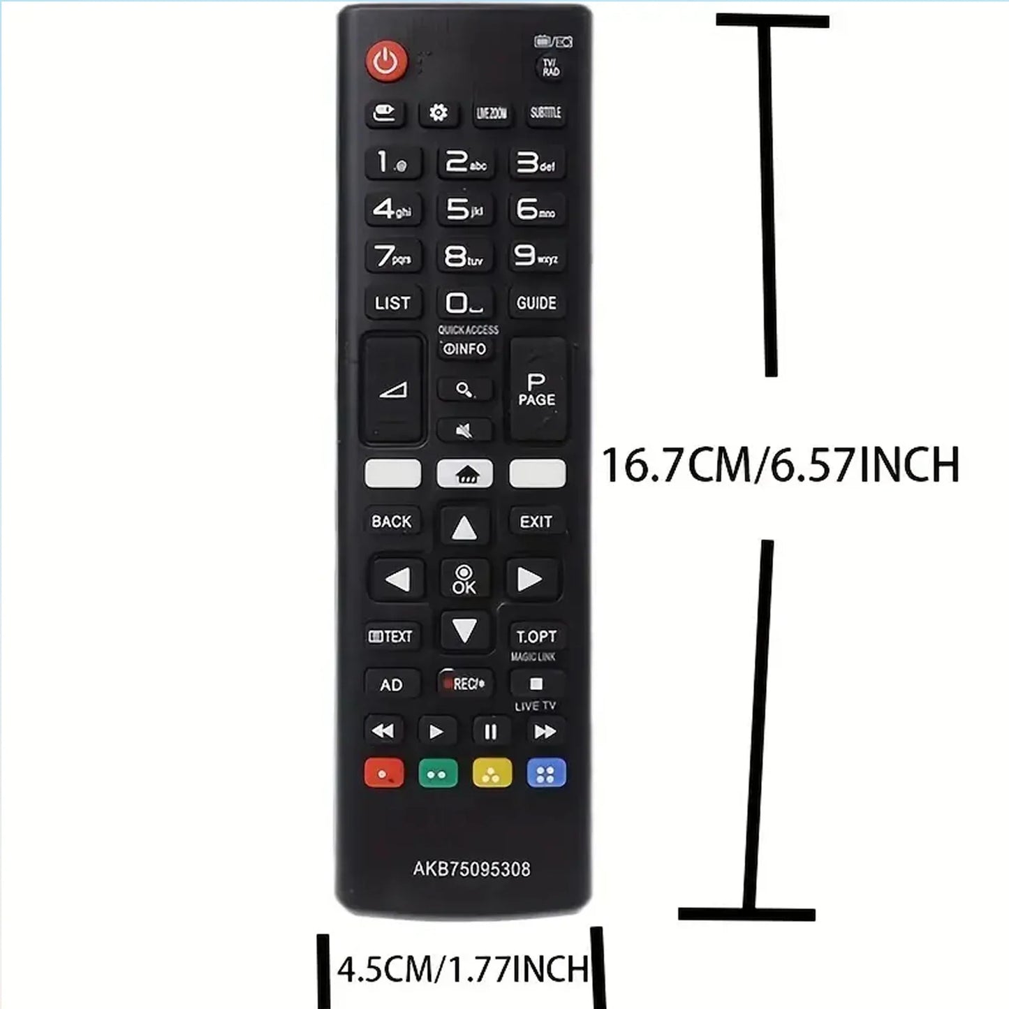 AKB75095308 Universal Remote Control for LG TV Models 32LJ610V, 43UJ634V, 49UJ634V, 55UJ634V, 65UJ634V & More