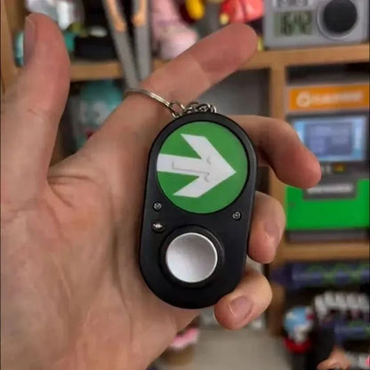 Australian Traffic Light Button Key Holder – Handheld Sound Press Commemorative Funny Keychain Accessory