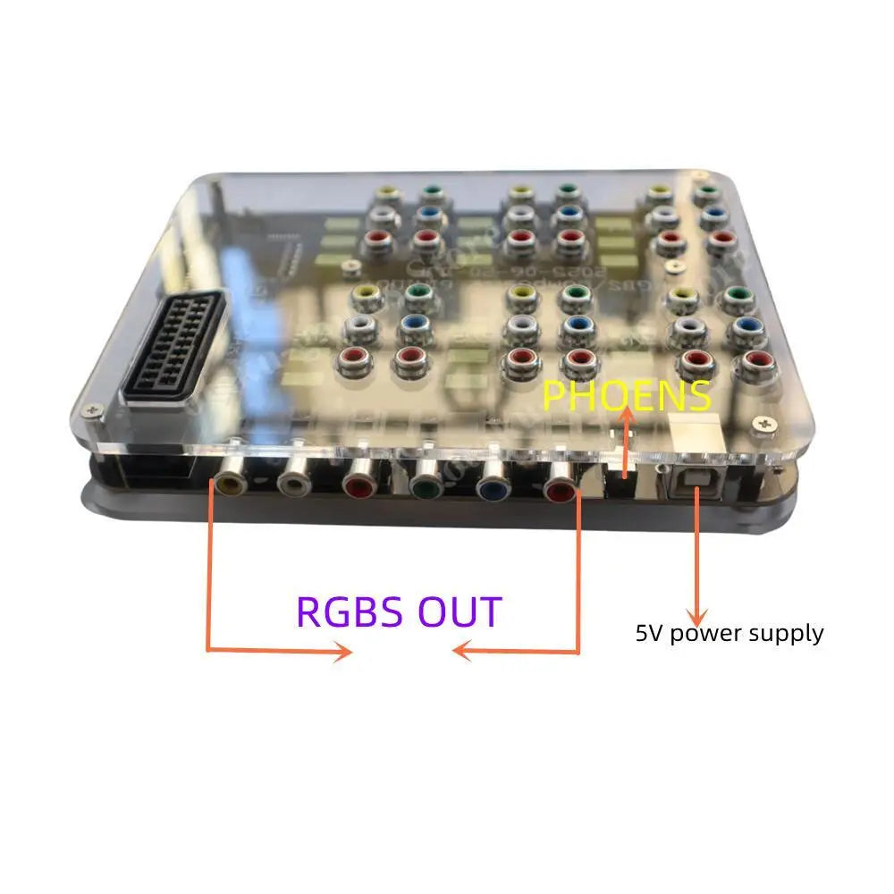 2025 6-in-1 RGBS Video Distributor Switcher – SCART Auto RGBS Converter Board for MD/PS/PS2/PS3/DC/SFC Retro Consoles