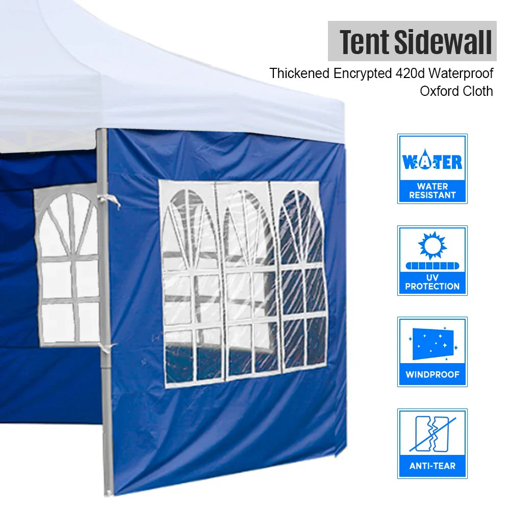 Outdoor Tent Sidewall with Window – Waterproof, Wear-Resistant, UV-Resistant Curtain for Camping Tents