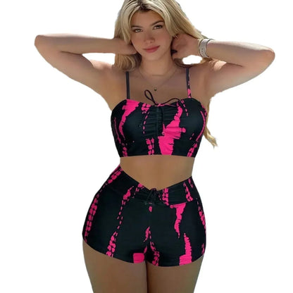 Women’s High-Waist Bikini Set - Sexy Trendy Two Piece Swimsuit Flat Angle Beach Swimwear