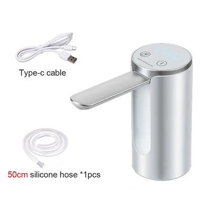 Electric Foldable Water Pump — Automatic Rechargeable Dispenser for 19L Gallon Bottles, Desktop Drinking Water Pump