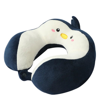 New Hump Cartoon U-shaped Pillow - Pp Cotton Crystal Velvet Embroidery U-shaped Pillow - Car Neck Pillow - Office Nap Neck Pillow