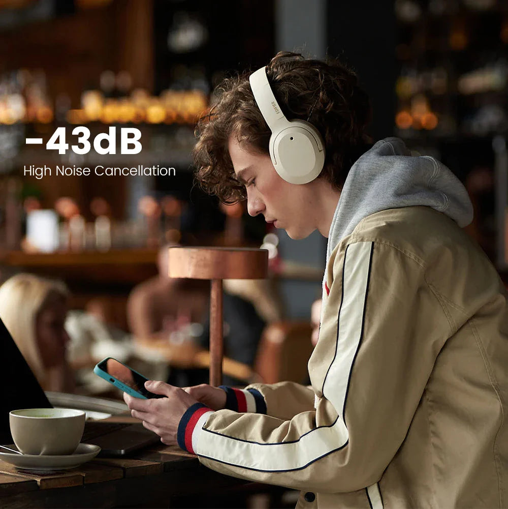 Edifier W820NB Plus Wireless Headphones – 43dB ANC, Hi-Res LDAC, 49H Playtime, Over-Ear Bluetooth Headset