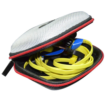 KZ Original PU Zipper Earphone Storage Bag – Portable Black Case for Earbuds, Accessories, and Cards