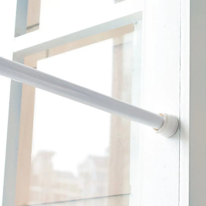 18-110cm Adjustable Telescopic Curtain Rod – Spring-Loaded Extendable Hanging Pole for Home & Bathroom