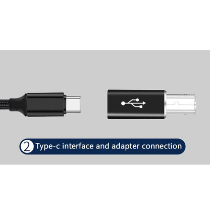NNBILI USB B to USB Type C Adapter - USB Transfer Converter for Printer, Scanner, MIDI Controller & Keyboard Devices