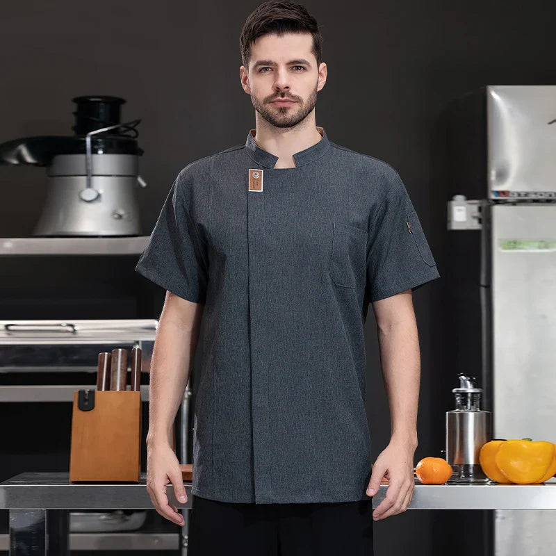 Unisex Chef Jacket – Summer Kitchen Shirt for Hotel, Restaurant, Bakery, Catering, and Cooking Uniforms