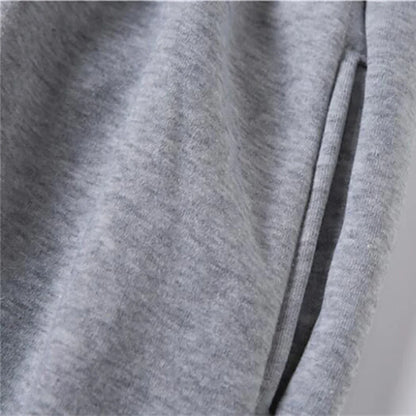 Men's Sweatpants - Spring Autumn Fleece Sport Pants with Drawstring & Pockets, Oversized Casual Trousers