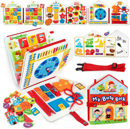 Baby Soft 3D Cloth Book – Montessori Early Learning Toy for Color Cognition & Basic Life Skills